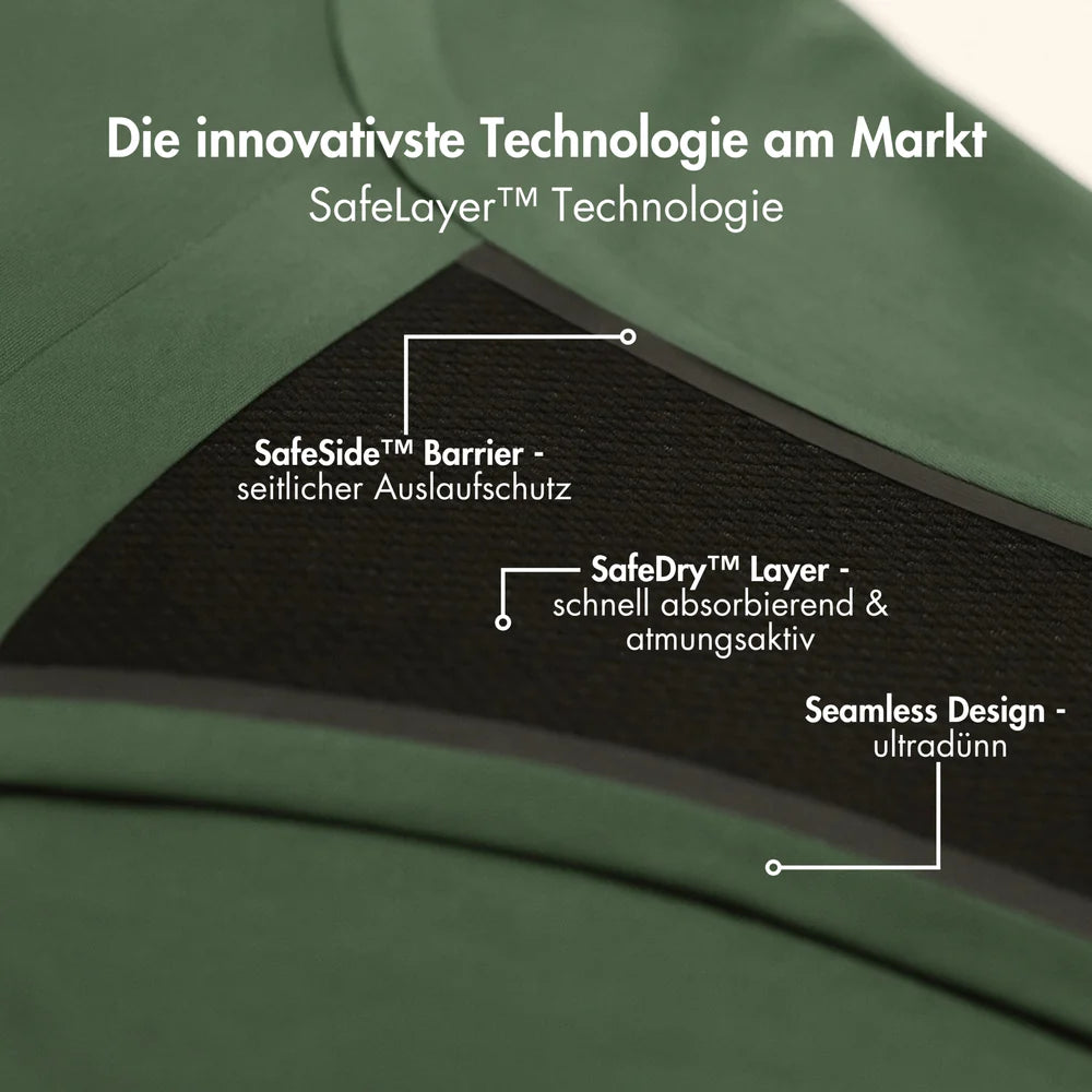 Oleander salbeigrün - seamless Periodenslip mit hoher Saugkraft