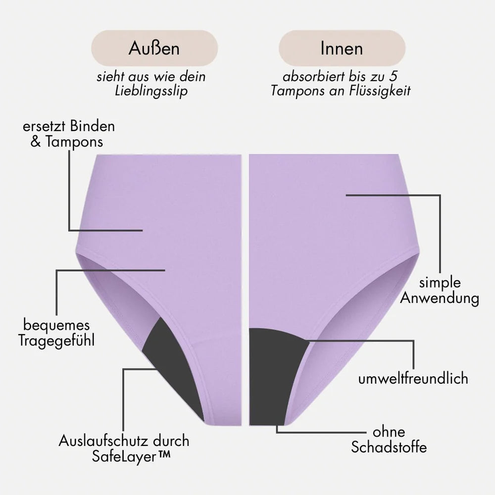 Oleander flieder - seamless Periodenslip mit hoher Saugkraft