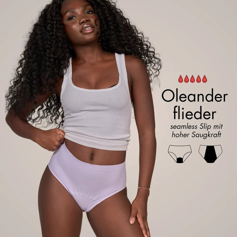Oleander flieder - seamless Periodenslip mit hoher Saugkraft